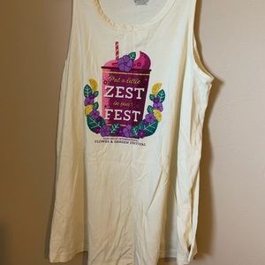 Pale yellow Disney Epcot Flower & Garden Fest tank